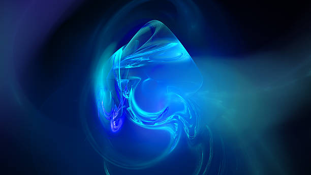 fond abstrait bleu glace cristalline - fantasy three dimensional three dimensional shape human nervous system photos et images de collection