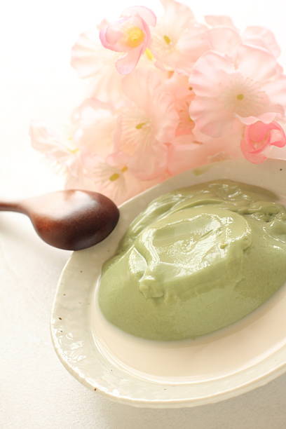 istock Japanese food, green tea pudding 636446430
