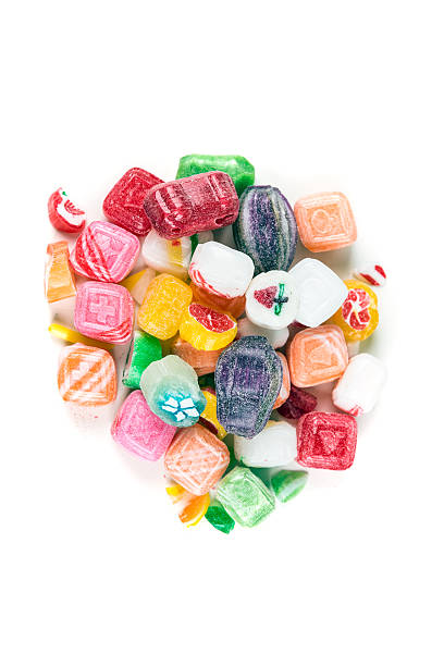 istock Pile of Christmas Candy isolated on a white background 636447352