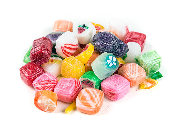 istock Pile of Christmas Candy isolated on a white background 636447360