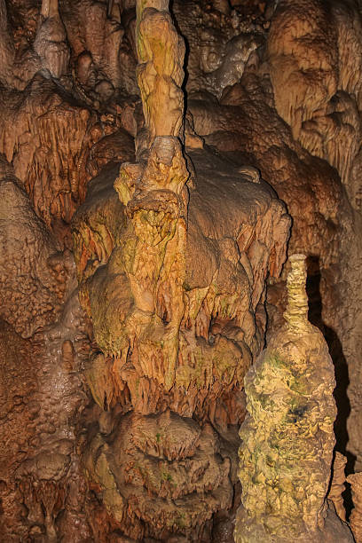 istock Underground cave with stalactites and stalagmites. 636451784