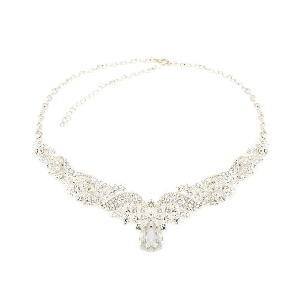 istock Fashion diamond pendant isolated on white 636469076