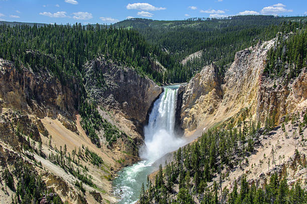 Lower Falls of the Yellowstone in Yellowstone National Park, Wyoming USA stock photo