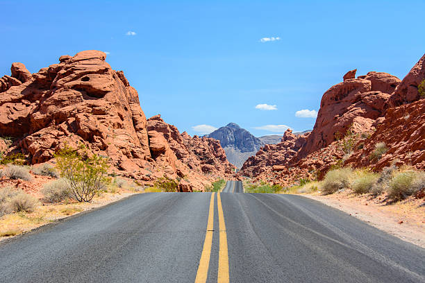 istock Hilly road in Valley of Fire State Park Nevada, USA 636470176