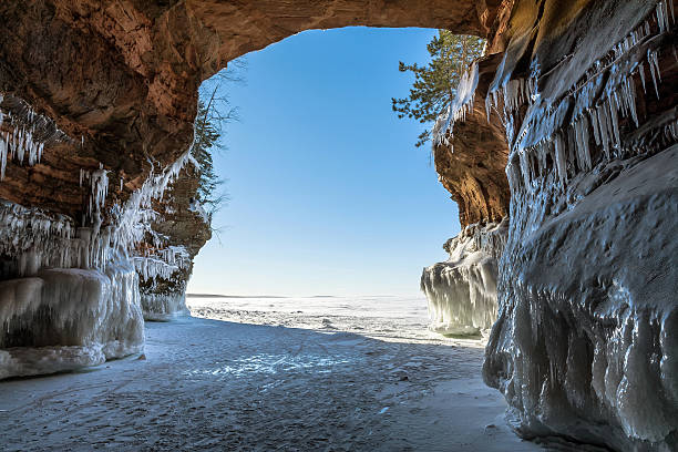 istock Ice formations on Lake Superior shorline. 636486416