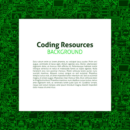 Code Writing Paper Coding Resources Paper Template Stock Illustration - Download Image Now ...