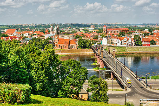 kaunas hdr - urbanity foto e immagini stock