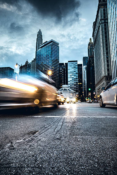 istock Traffic in Downtown Chicago, USA 636497146