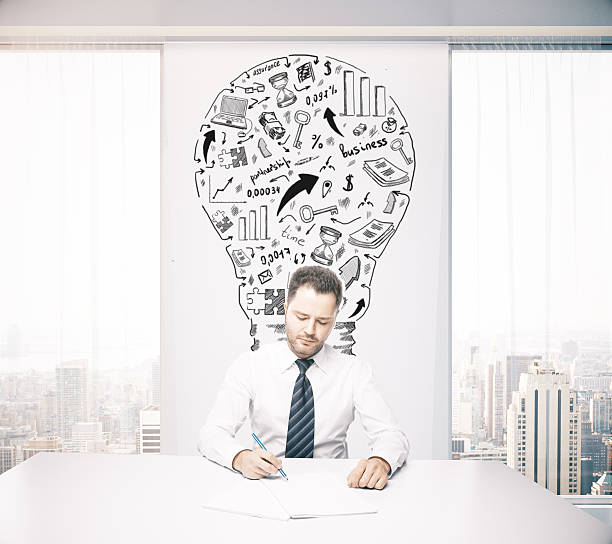 istock Idea concept businessman in office 636498948