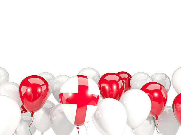 istock Flag of england with balloons 636505046