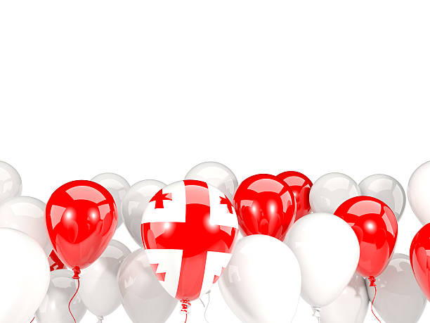 istock Flag of georgia with balloons 636505210