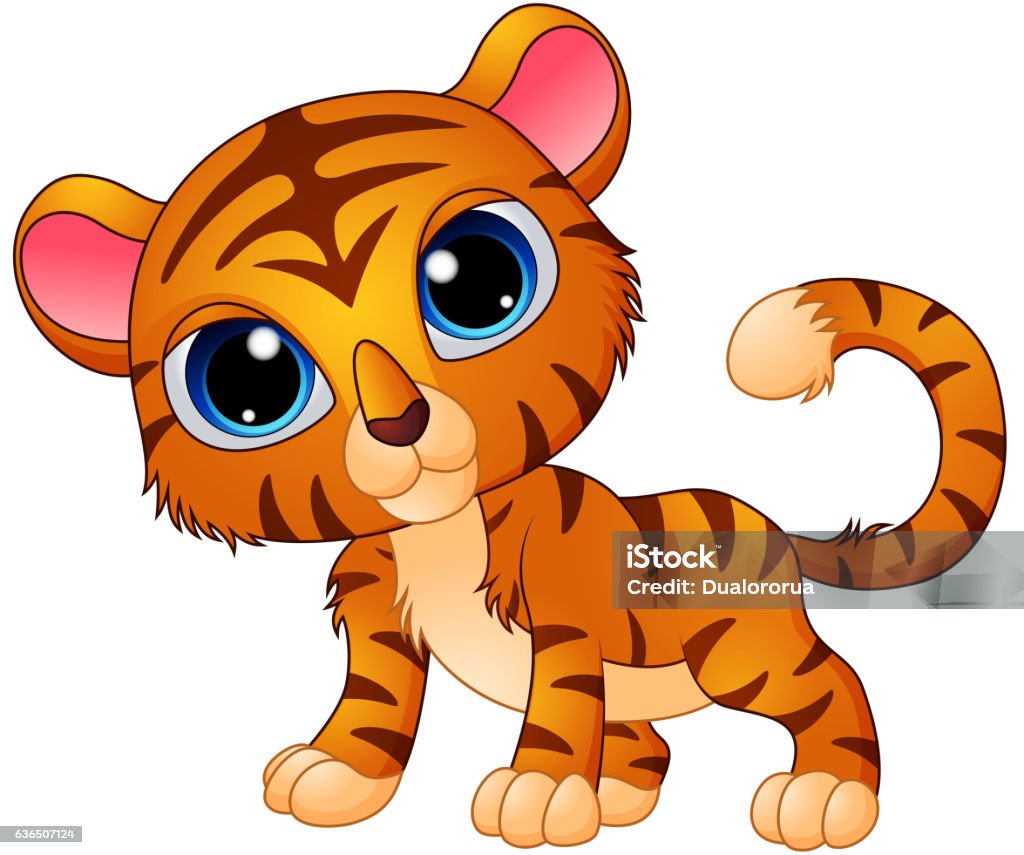 Cute baby tiger cartoon Illustration of Cute baby tiger cartoon Tiger Cub stock vector