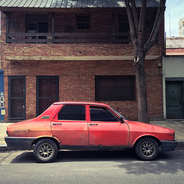 istock Old car parked in the street 636508312
