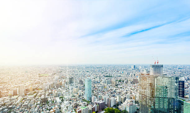 istock Panoramic modern city view in Tokyo, Japan 636508768