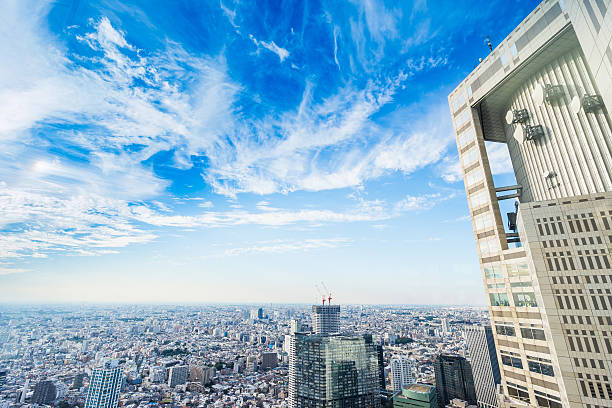 istock Panoramic modern city view in Tokyo, Japan 636509722