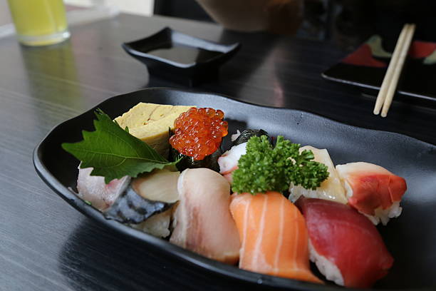 Japanese tasty sushi set
