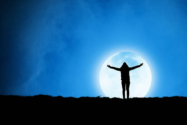 istock Girl enjoying the night sky. 636517522