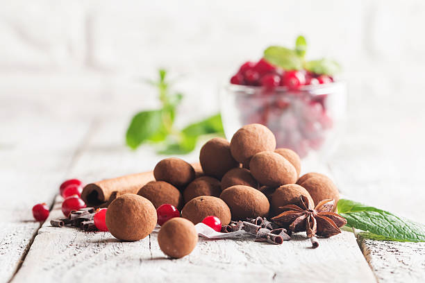 istock chocolate truffles with cranberry 636522688