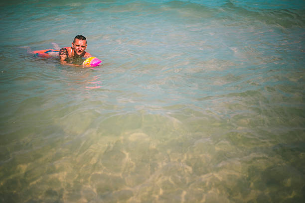 Young man in a sea