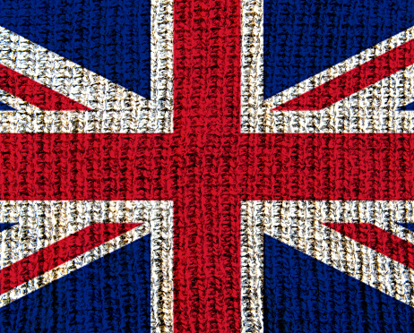 High resolution wool textured flag of GB