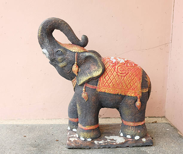 istock Stone elephant statue in Thailand temple 636527088