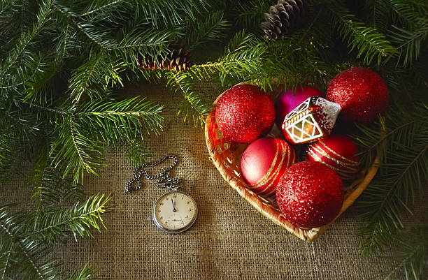 istock Christmas Eve. Decorations and fir branches 636527246
