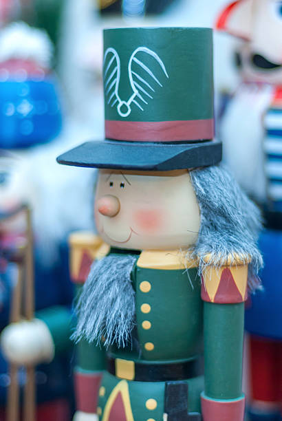 istock Green Nutcracker Soldier with Gray Hair 636527400