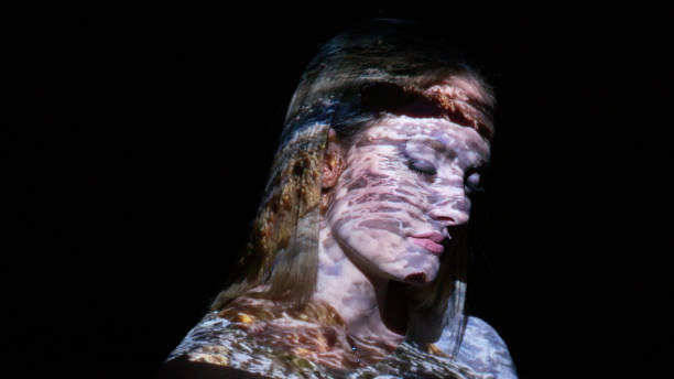 istock Sea waves on a woman's face 636528966