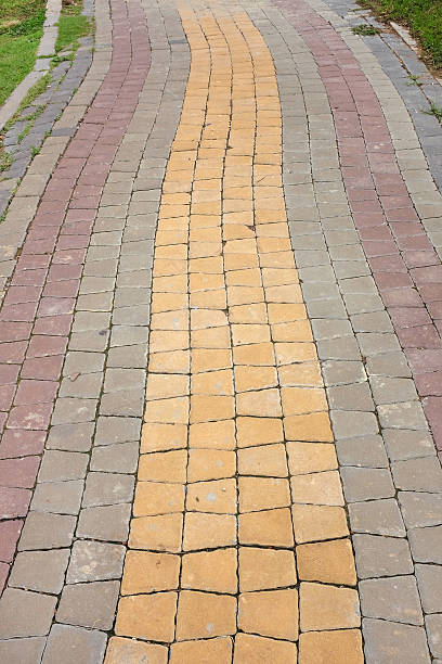 istock Colorful Stone pathway in the park 636529186