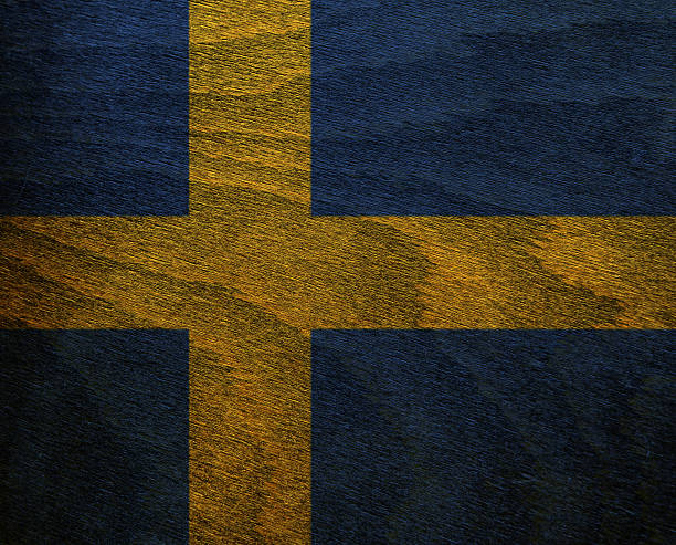 istock Wood Textured Flag -  Sweden 636530352