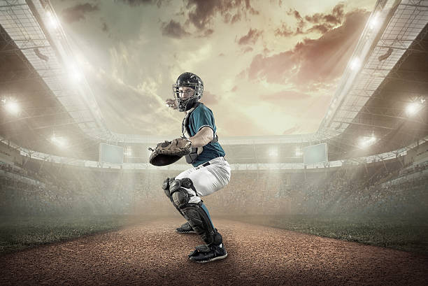 istock Baseball players in action on the stadium. 636532348