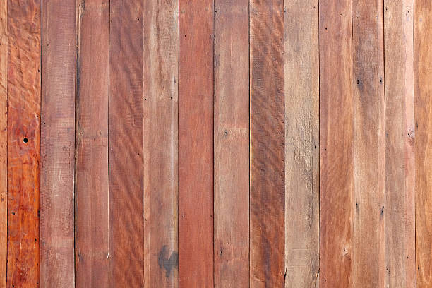istock Brown wood plank wall texture background 636534142