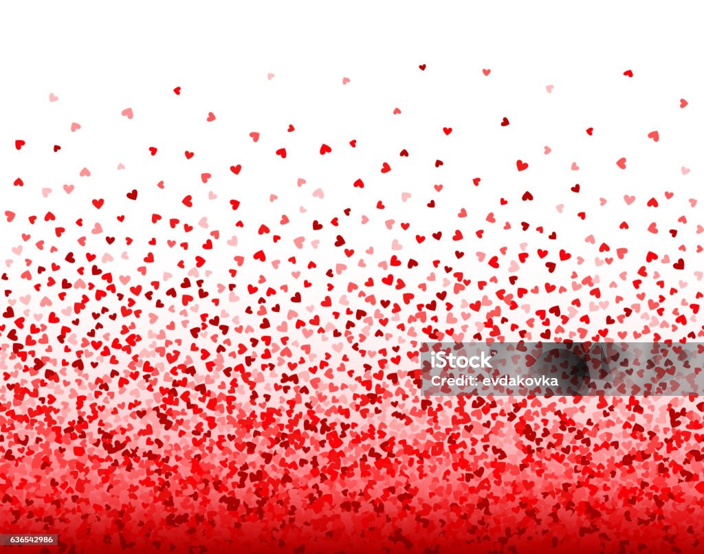 Vector illustration for Valentines Day. Gorizontal seamless background. Gorizontal seamless background with red hearts. Design for Valentines Day for greeting card, banner, wrapping, etc. EPS10 vector illustration. Arranging stock vector