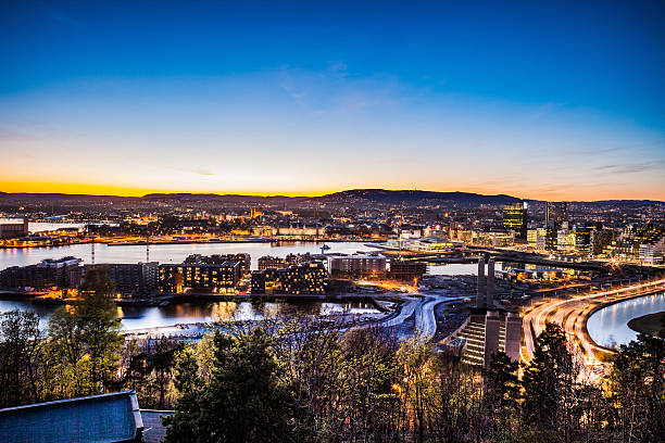 istock Modern office buildings in Oslo 636551172