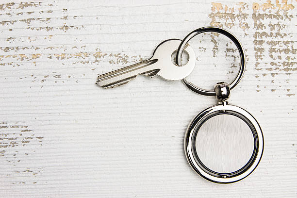 istock Round shaped keys in the wood 636554412