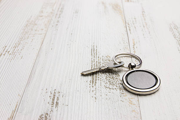 istock Round shaped keys in the wood 636554952