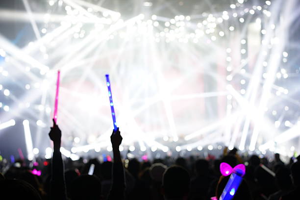 istock Defocused entertainment concert lighting on stage 636555010