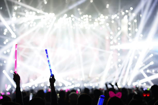 istock Defocused entertainment concert lighting on stage 636555828