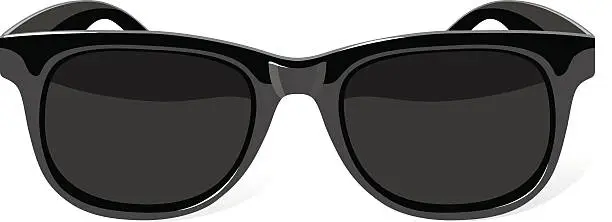 Vector illustration of black sunglasses