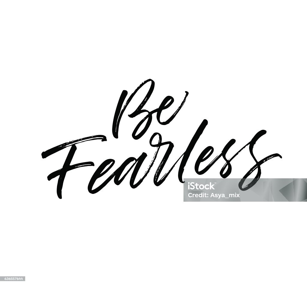 Be Fearless Postcard Stock Illustration - Download Image Now