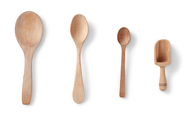 Isolated wooden spoons