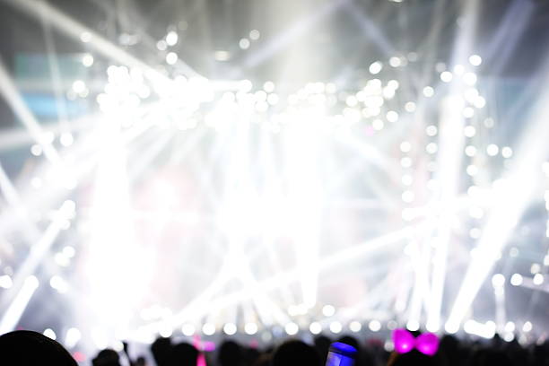 istock Defocused entertainment concert lighting on stage 636566652
