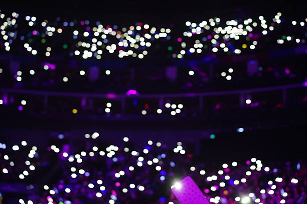 istock Defocused entertainment concert lighting on stage 636567292