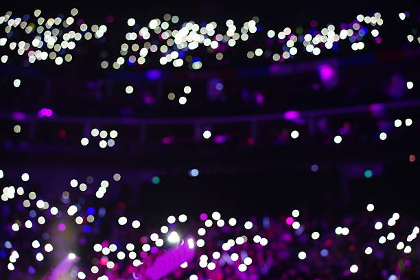 istock Defocused entertainment concert lighting on stage 636567664