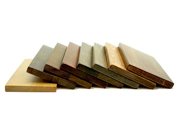 istock plank rubber wood with white background 636567860