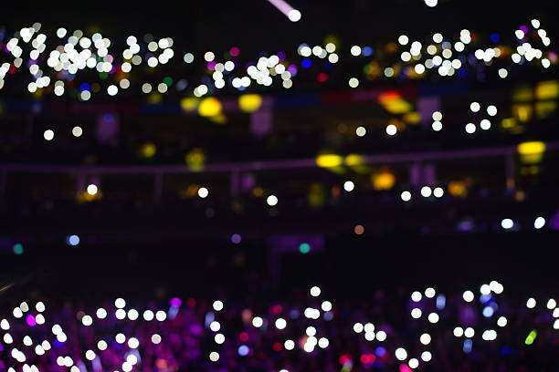 istock Defocused entertainment concert lighting on stage 636568594