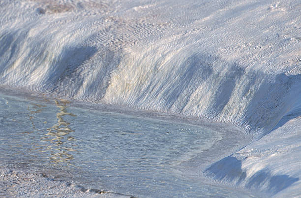 istock Hot springs and white travertines terraces in Pammukale 636569608