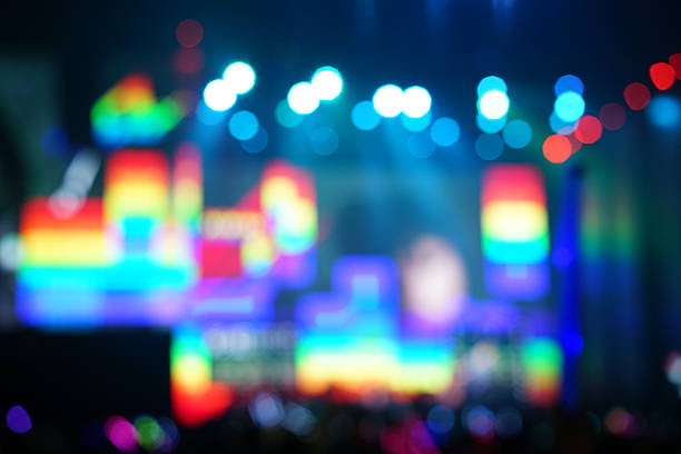 istock Defocused entertainment concert lighting on stage 636570434