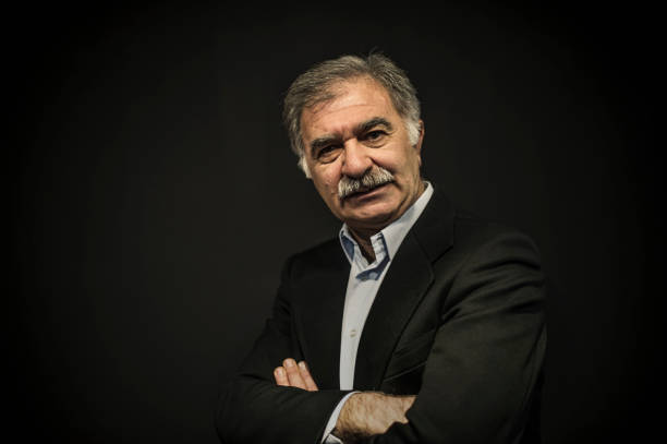 istock Senior Turkish Man Portrait on Black Background 636579780