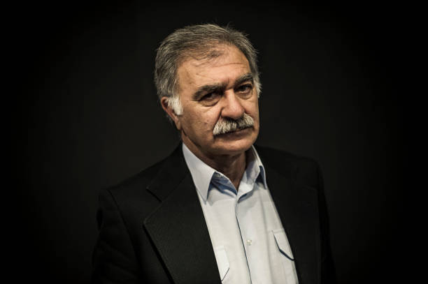istock Senior Turkish Man Portrait on Black Background 636579822